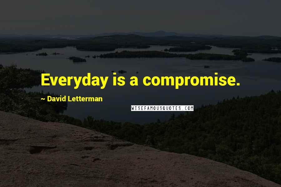 David Letterman Quotes: Everyday is a compromise.