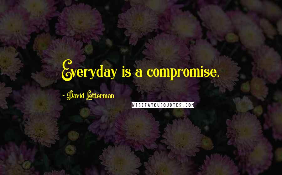 David Letterman Quotes: Everyday is a compromise.