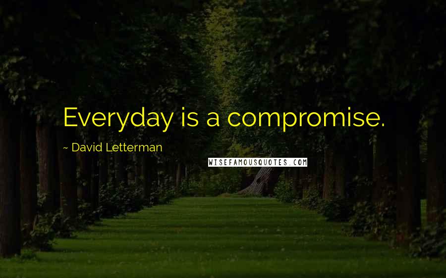 David Letterman Quotes: Everyday is a compromise.