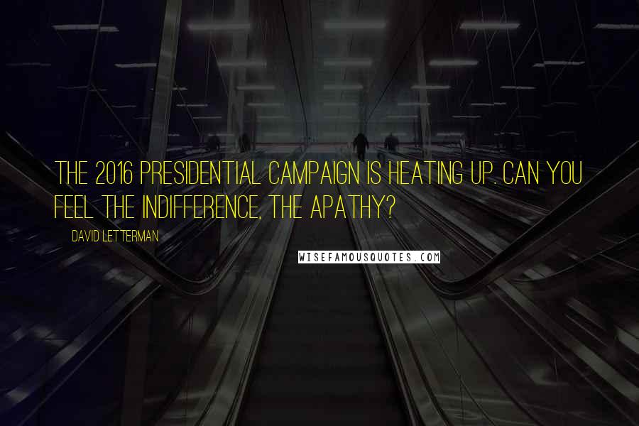 David Letterman Quotes: The 2016 presidential campaign is heating up. Can you feel the indifference, the apathy?