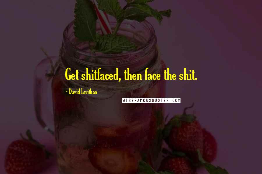 David Levithan Quotes: Get shitfaced, then face the shit.