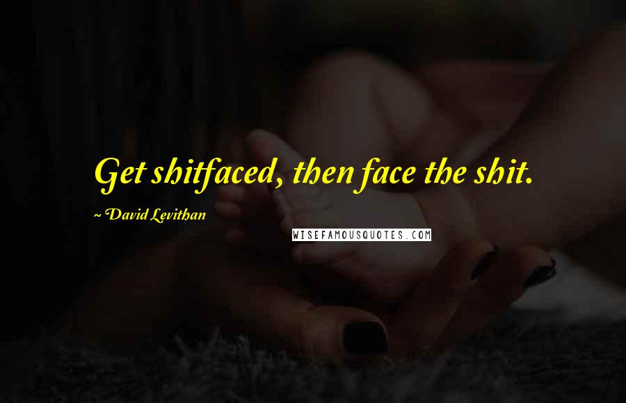 David Levithan Quotes: Get shitfaced, then face the shit.