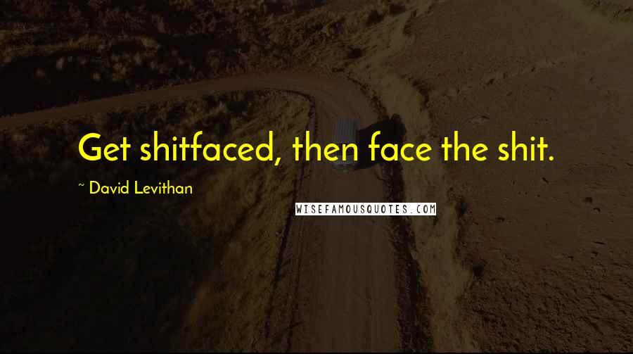 David Levithan Quotes: Get shitfaced, then face the shit.
