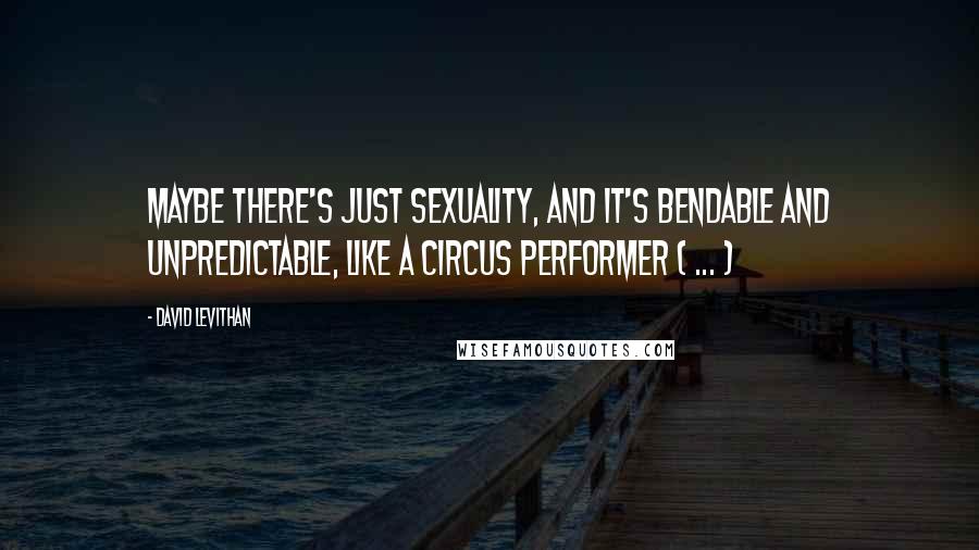 David Levithan Quotes: Maybe there's just sexuality, and it's bendable and unpredictable, like a circus performer ( ... )