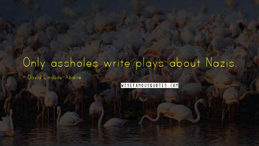 David Lindsay-Abaire Quotes: Only assholes write plays about Nazis.
