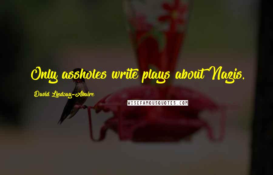 David Lindsay-Abaire Quotes: Only assholes write plays about Nazis.