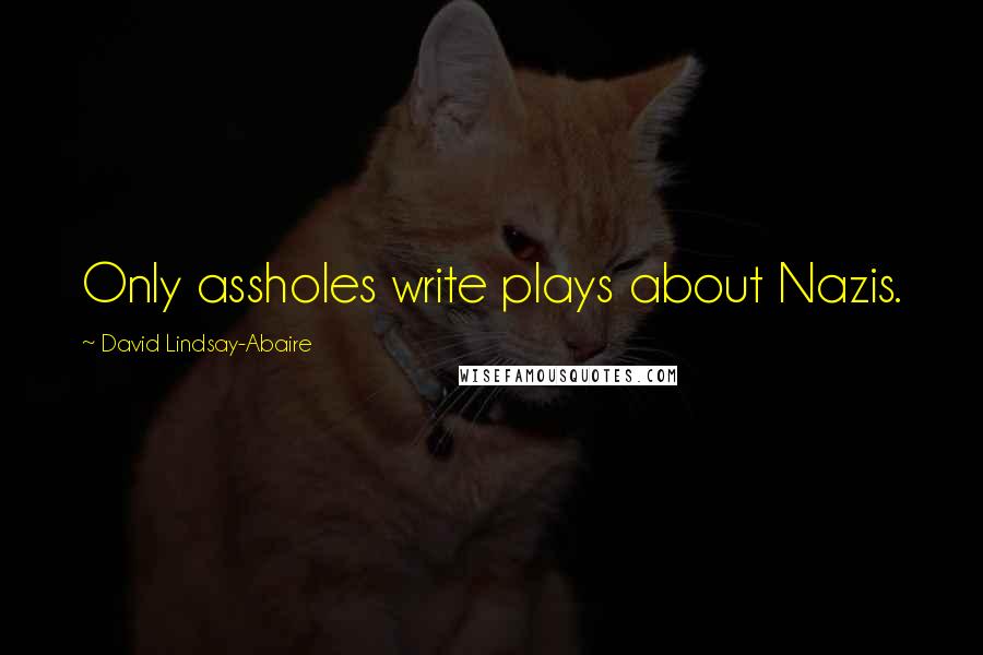 David Lindsay-Abaire Quotes: Only assholes write plays about Nazis.