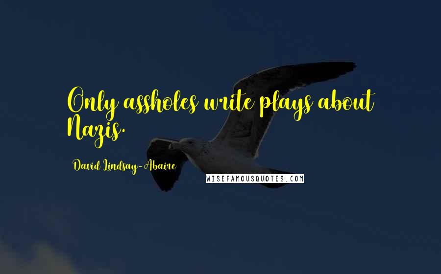 David Lindsay-Abaire Quotes: Only assholes write plays about Nazis.