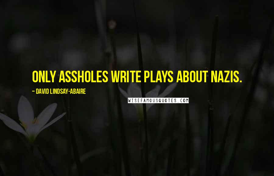 David Lindsay-Abaire Quotes: Only assholes write plays about Nazis.