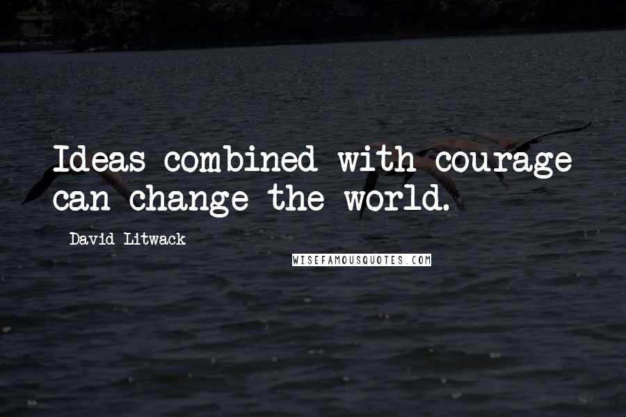 David Litwack Quotes: Ideas combined with courage can change the world.