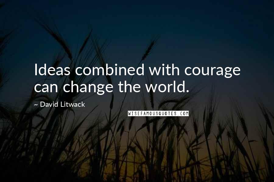 David Litwack Quotes: Ideas combined with courage can change the world.