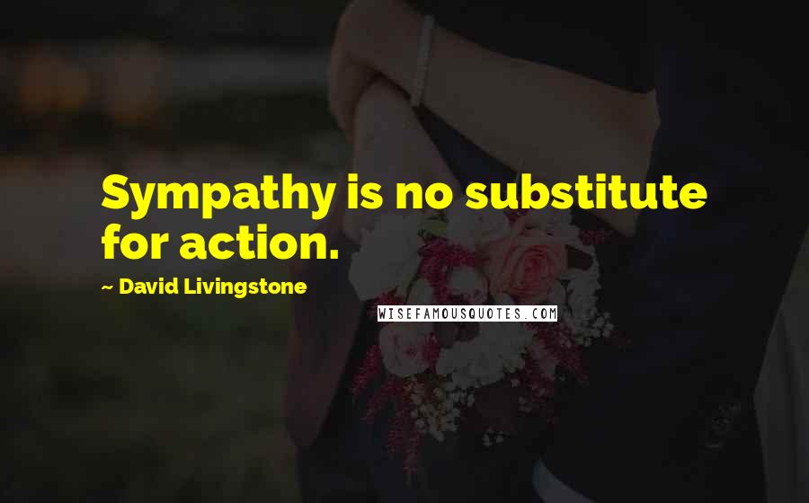 David Livingstone Quotes: Sympathy is no substitute for action.