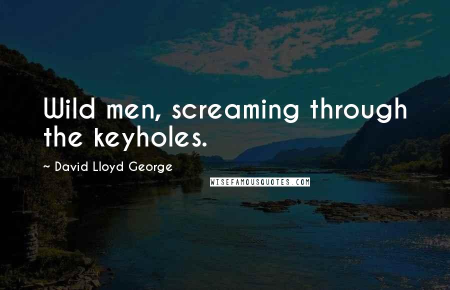 David Lloyd George Quotes: Wild men, screaming through the keyholes.