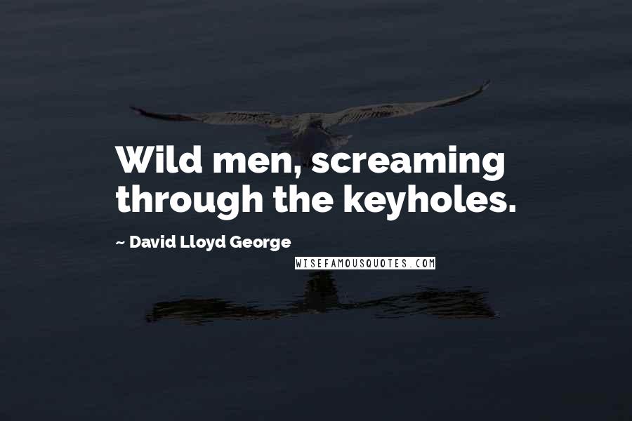 David Lloyd George Quotes: Wild men, screaming through the keyholes.
