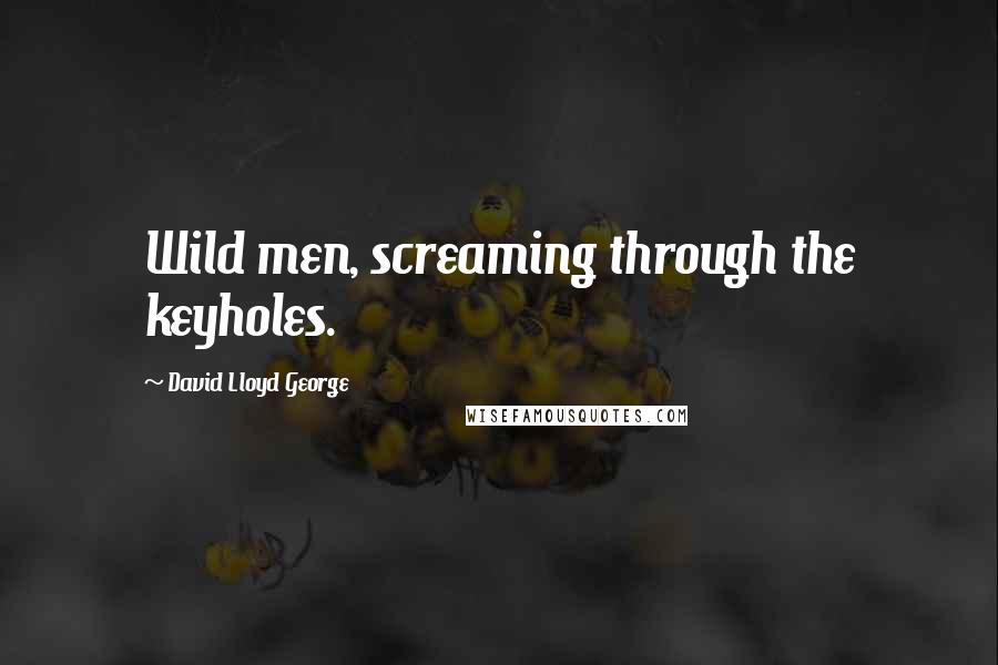 David Lloyd George Quotes: Wild men, screaming through the keyholes.