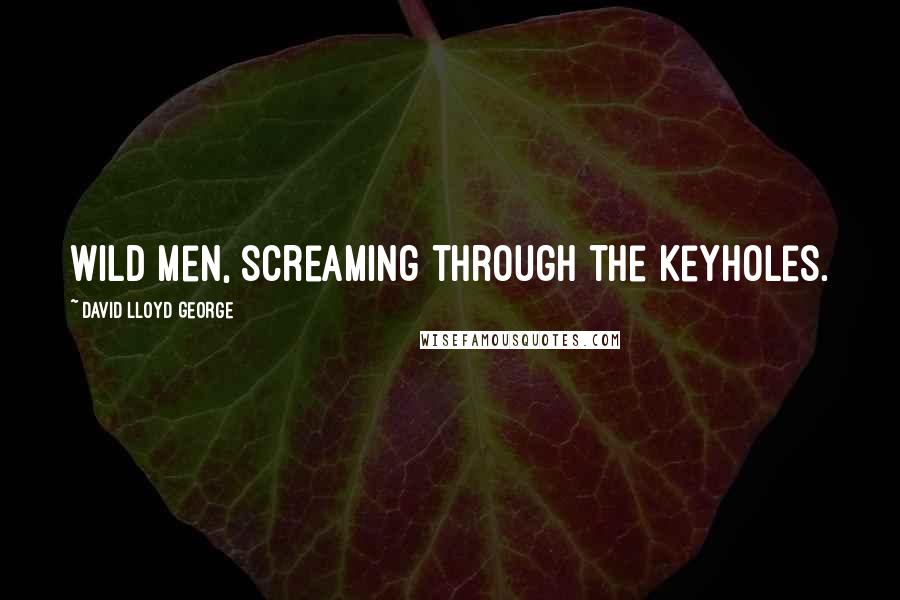 David Lloyd George Quotes: Wild men, screaming through the keyholes.
