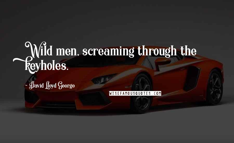 David Lloyd George Quotes: Wild men, screaming through the keyholes.