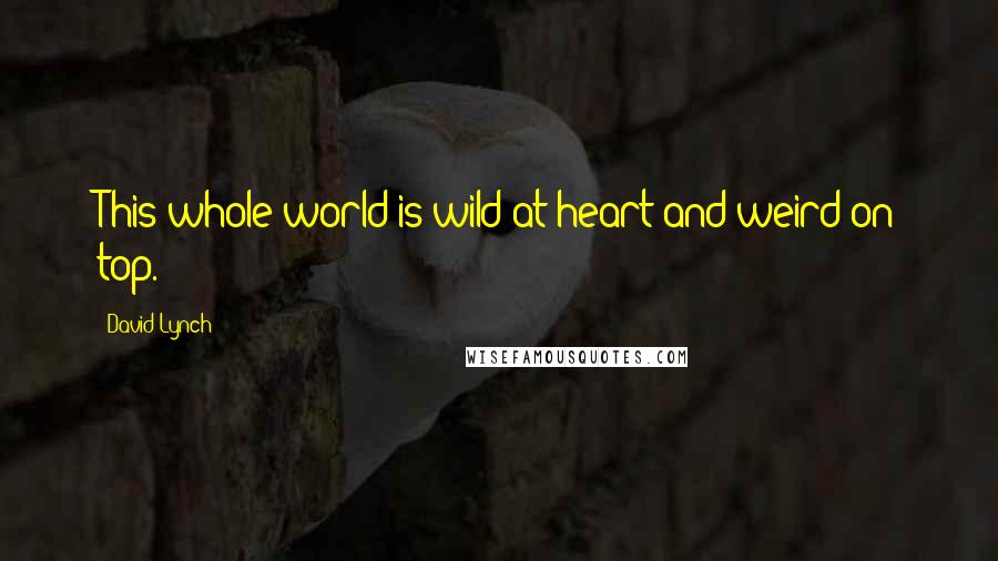 David Lynch Quotes: This whole world is wild at heart and weird on top.