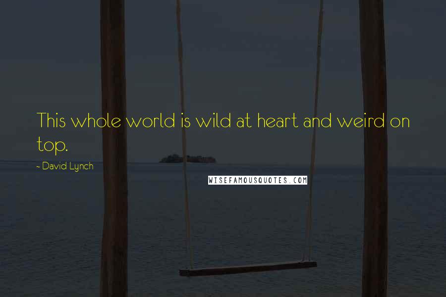David Lynch Quotes: This whole world is wild at heart and weird on top.