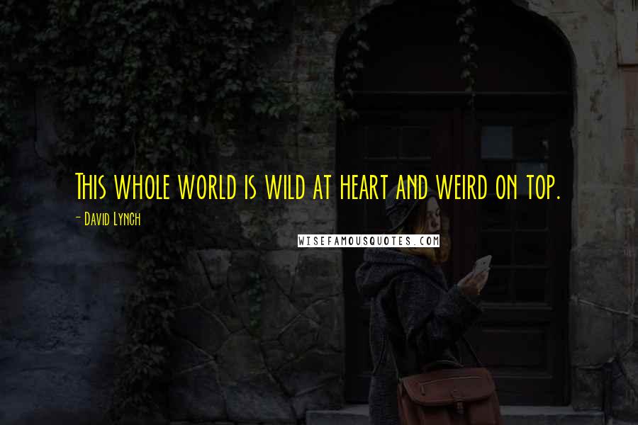 David Lynch Quotes: This whole world is wild at heart and weird on top.