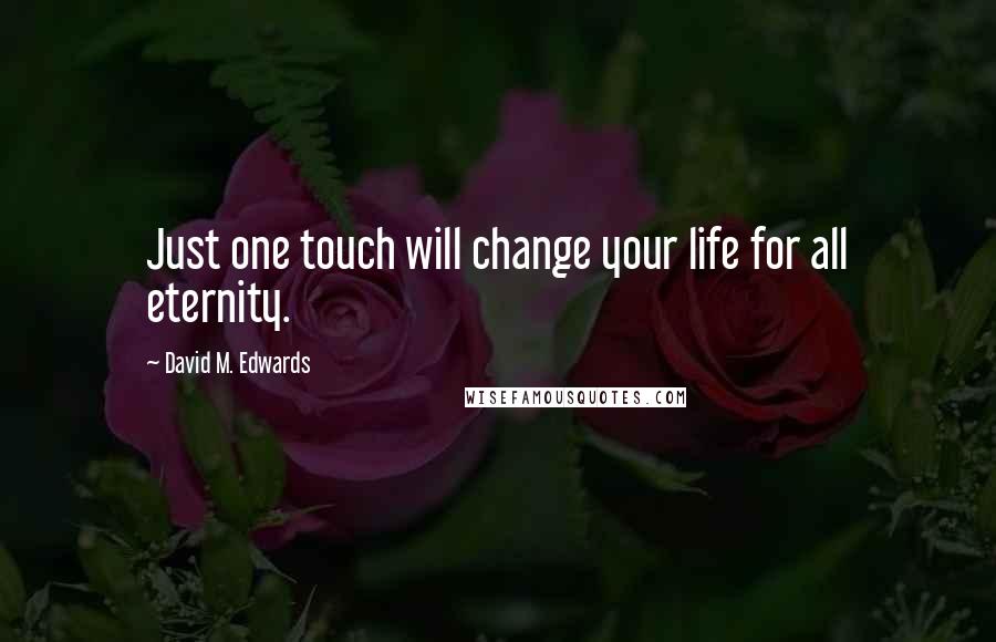 David M. Edwards Quotes: Just one touch will change your life for all eternity.
