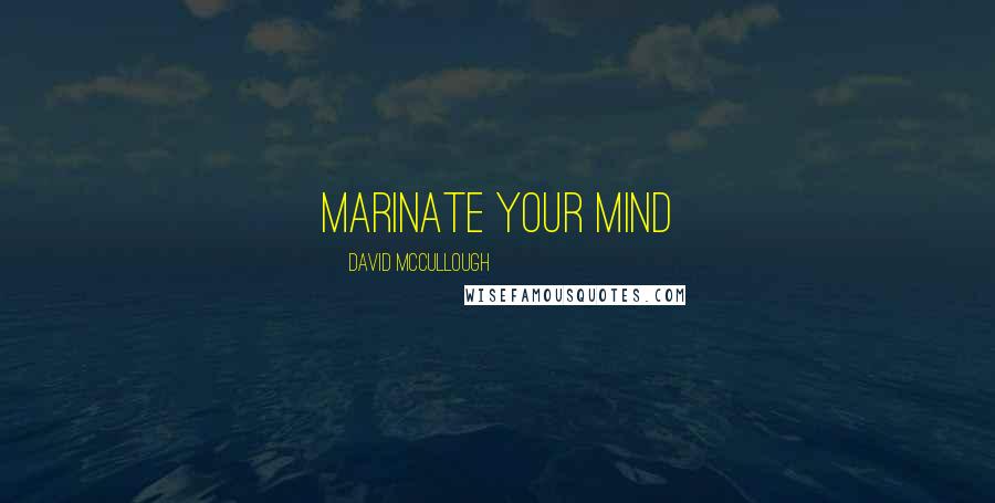 David McCullough Quotes: marinate your mind