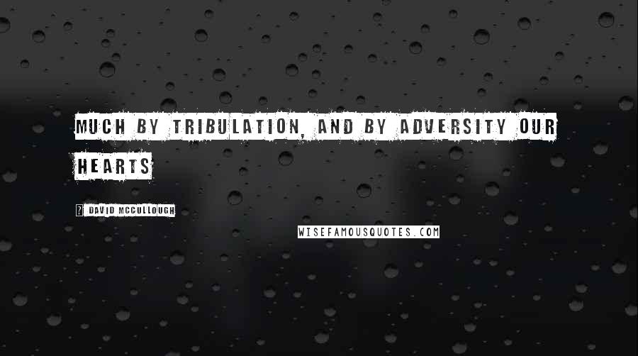 David McCullough Quotes: much by tribulation, and by adversity our hearts