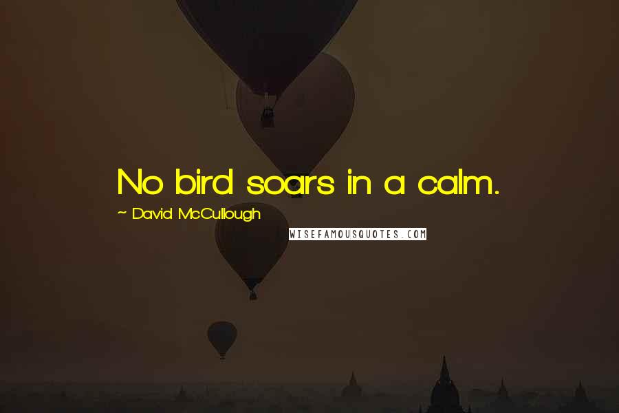 David McCullough Quotes: No bird soars in a calm.