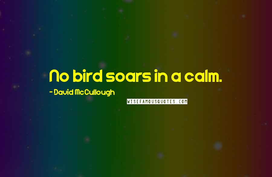 David McCullough Quotes: No bird soars in a calm.