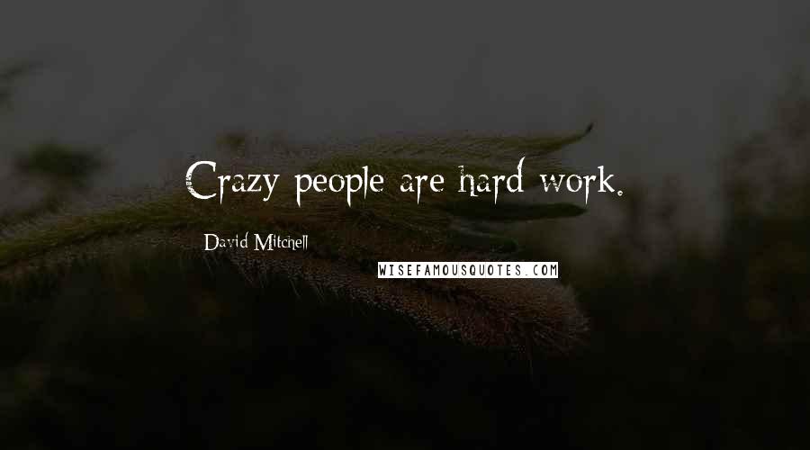 David Mitchell Quotes: Crazy people are hard work.
