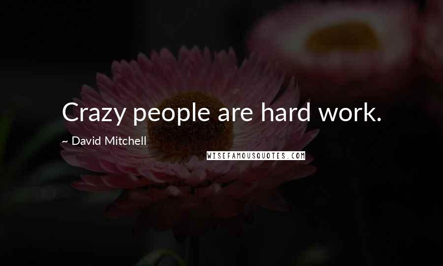 David Mitchell Quotes: Crazy people are hard work.