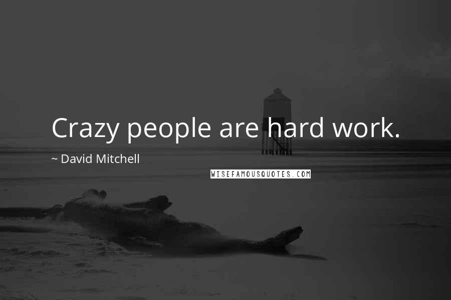 David Mitchell Quotes: Crazy people are hard work.