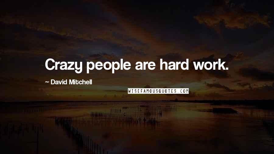 David Mitchell Quotes: Crazy people are hard work.