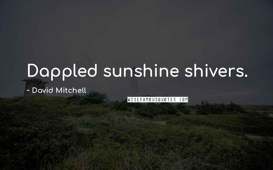 David Mitchell Quotes: Dappled sunshine shivers.