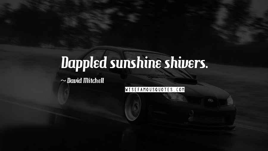 David Mitchell Quotes: Dappled sunshine shivers.