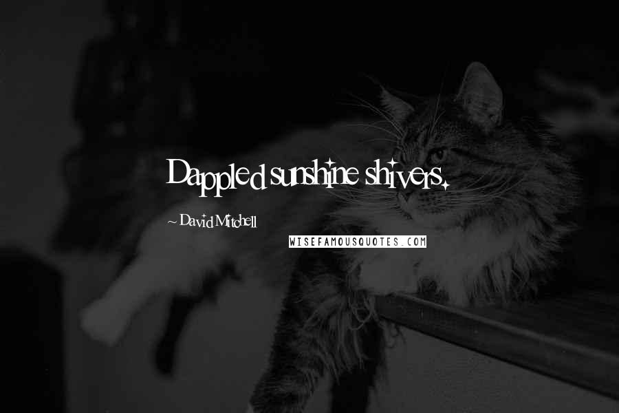 David Mitchell Quotes: Dappled sunshine shivers.