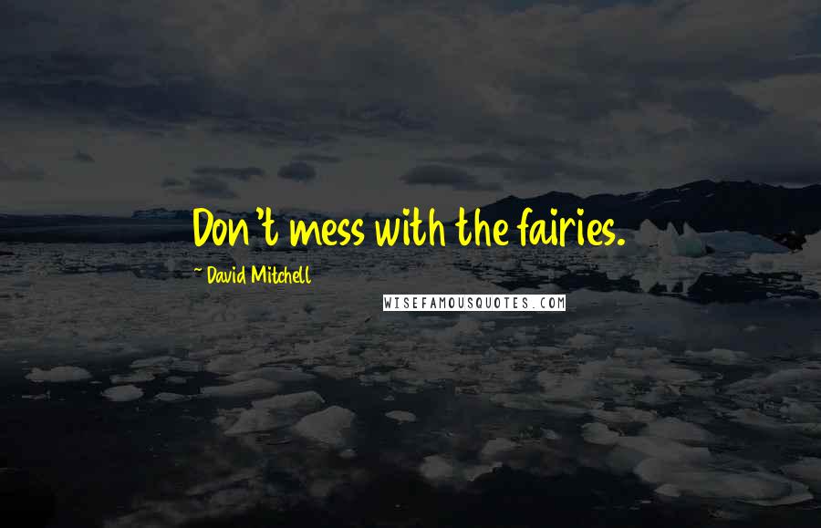 David Mitchell Quotes: Don't mess with the fairies.