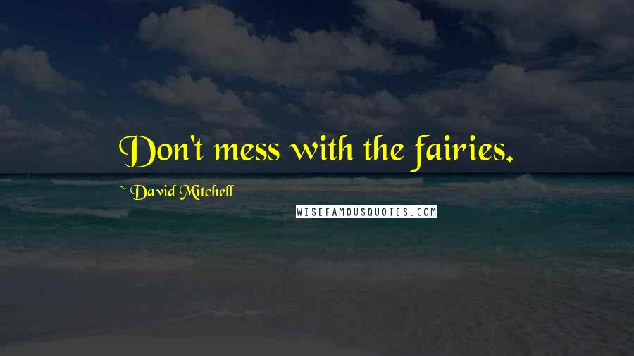 David Mitchell Quotes: Don't mess with the fairies.