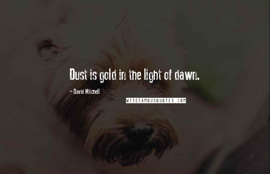 David Mitchell Quotes: Dust is gold in the light of dawn.