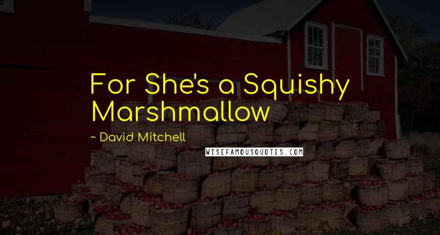 David Mitchell Quotes: For She's a Squishy Marshmallow