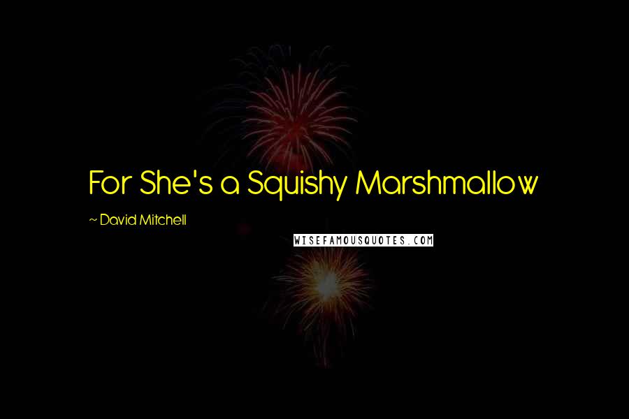 David Mitchell Quotes: For She's a Squishy Marshmallow