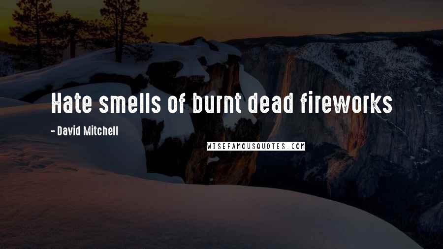 David Mitchell Quotes: Hate smells of burnt dead fireworks