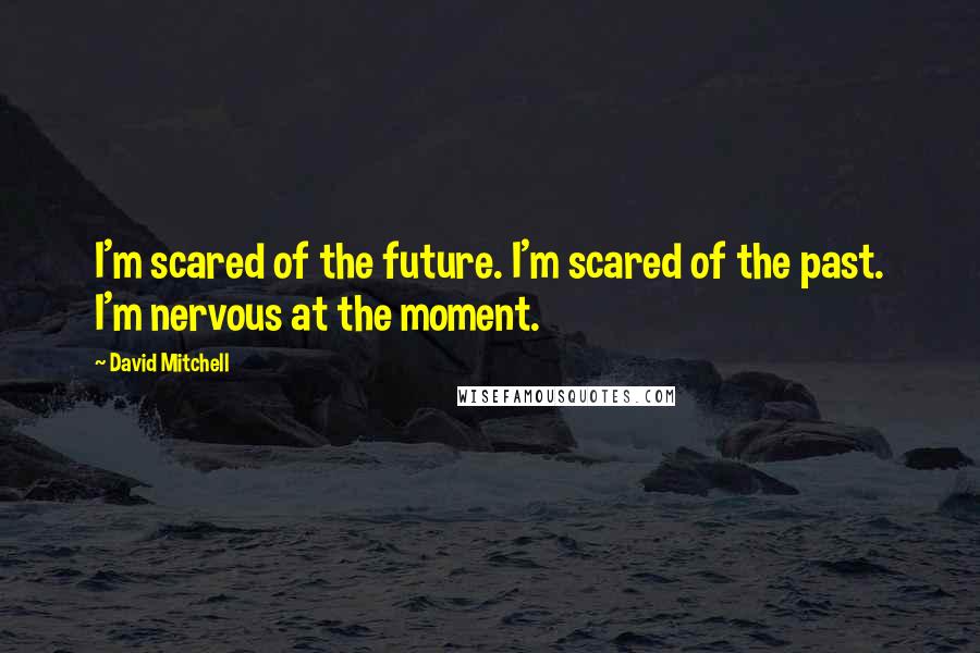 David Mitchell Quotes: I'm scared of the future. I'm scared of the past. I'm nervous at the moment.