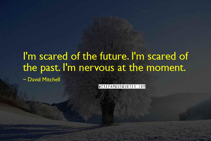 David Mitchell Quotes: I'm scared of the future. I'm scared of the past. I'm nervous at the moment.