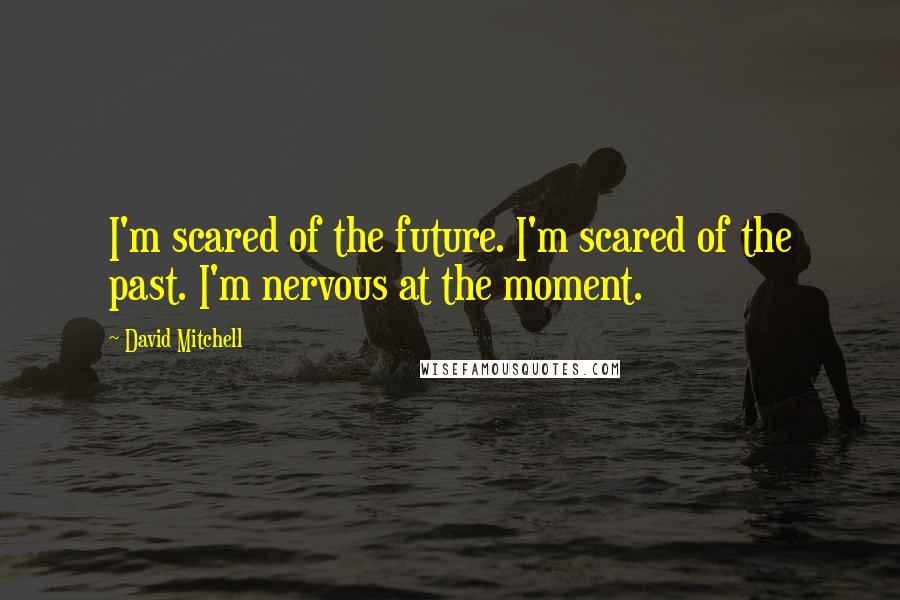 David Mitchell Quotes: I'm scared of the future. I'm scared of the past. I'm nervous at the moment.