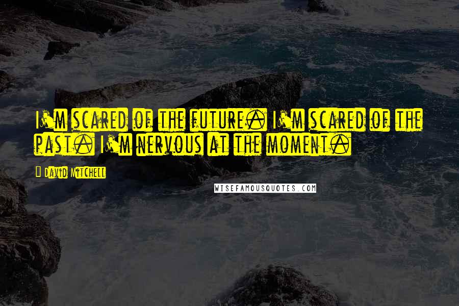 David Mitchell Quotes: I'm scared of the future. I'm scared of the past. I'm nervous at the moment.