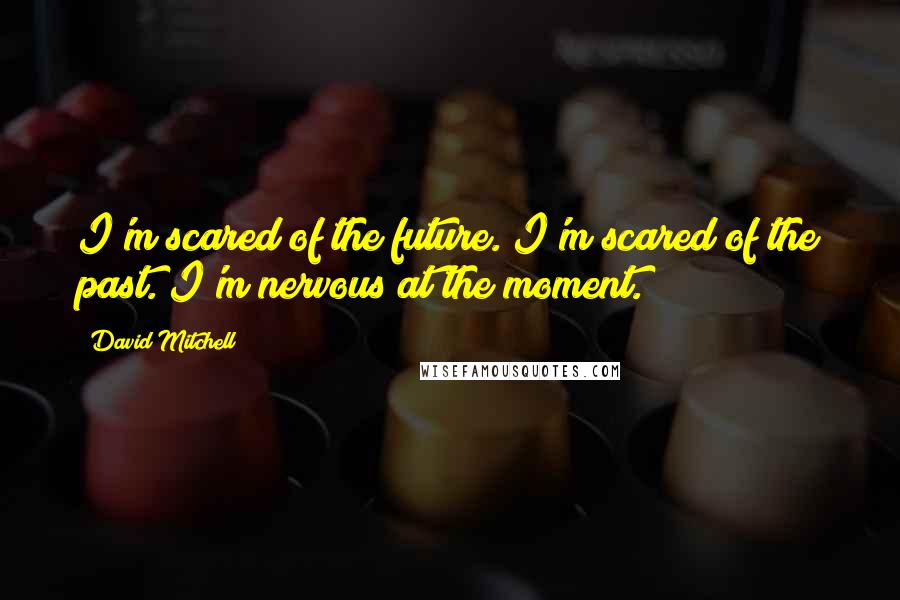 David Mitchell Quotes: I'm scared of the future. I'm scared of the past. I'm nervous at the moment.