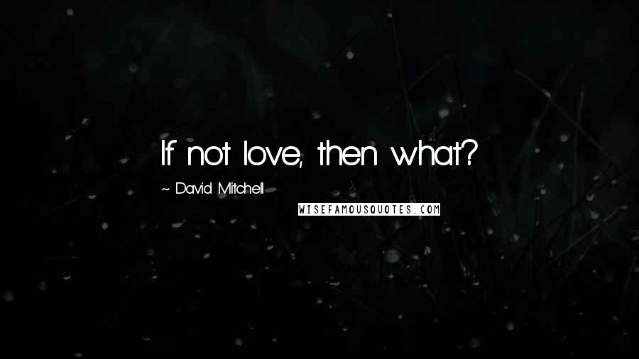 David Mitchell Quotes: If not love, then what?