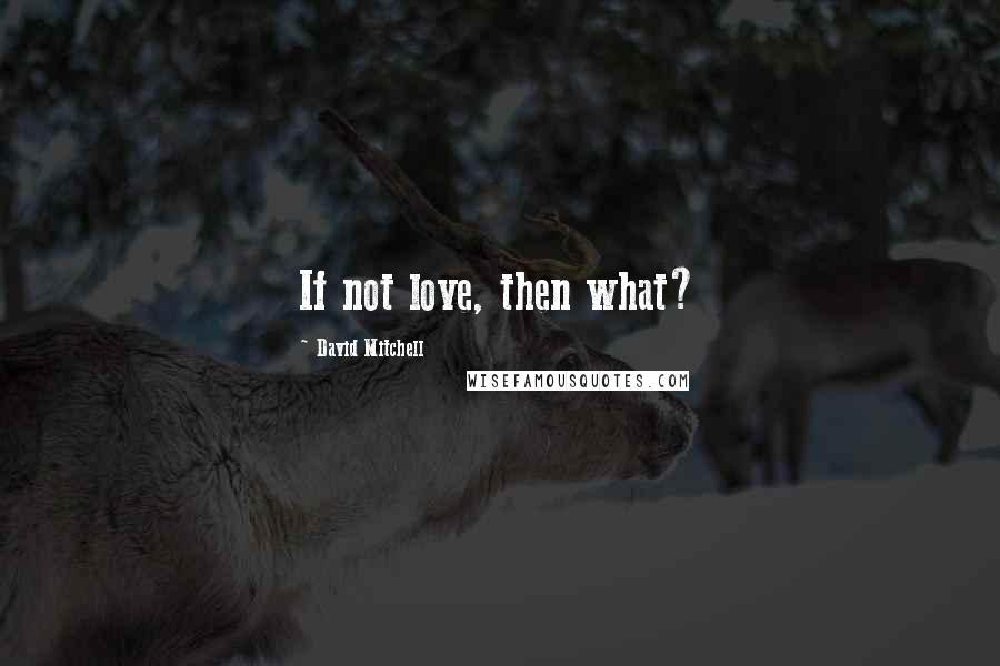 David Mitchell Quotes: If not love, then what?