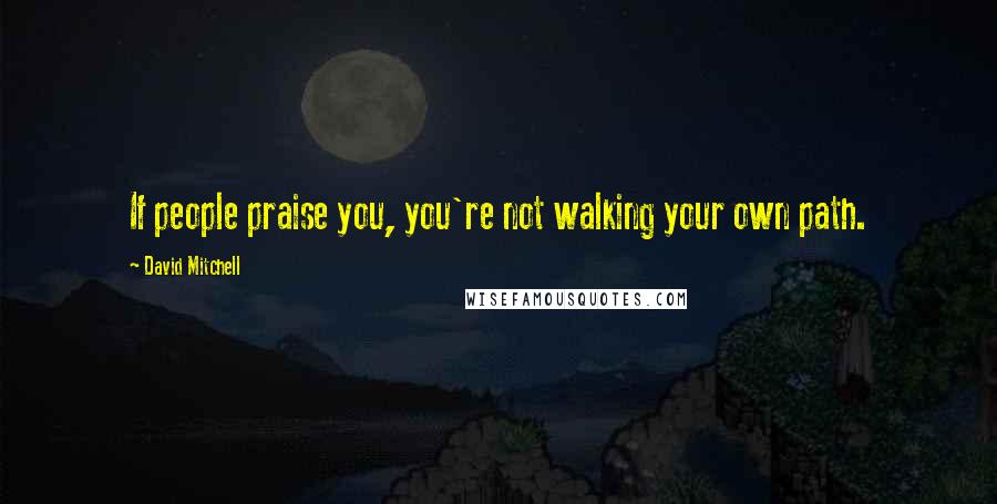 David Mitchell Quotes: If people praise you, you're not walking your own path.